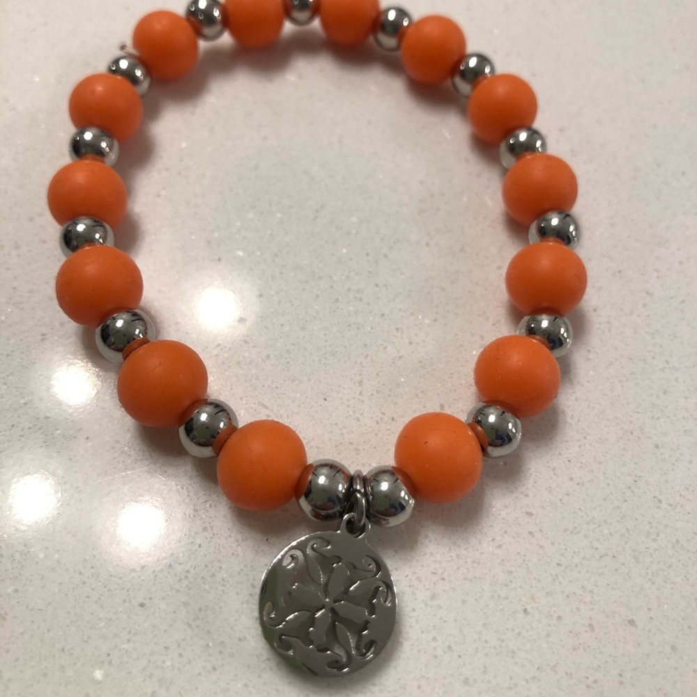 Rustic Cuff Orange Bracelet